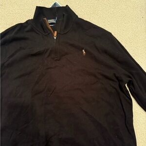 Ralph Lauren quarter zip pull over sweater black XXL new with tags